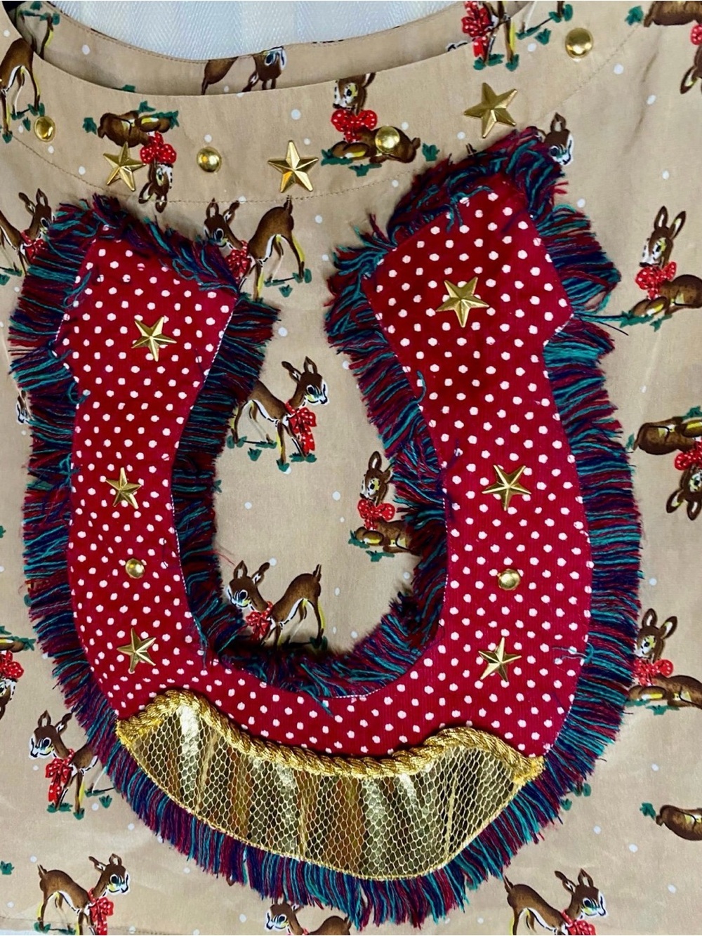 RARE Vintage Irregular Choice Bertha Bambi Deer Crop Top 2015 Cheery Deer Kitsch - Picture 2 of 6